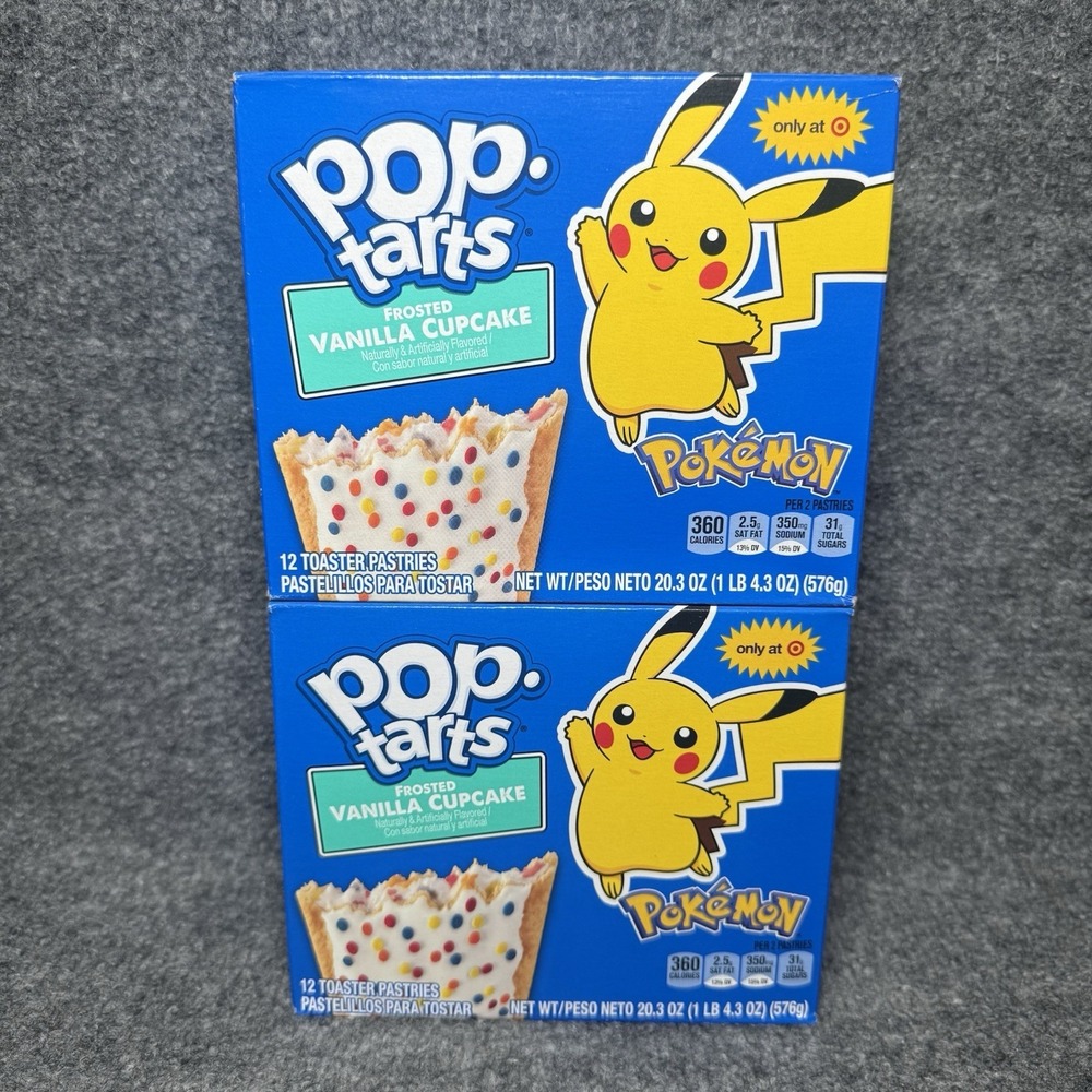 Target Exclusive 30th Anniversary Pokemon Pop Tarts Vanilla Cupcakes Lot 2 NEW